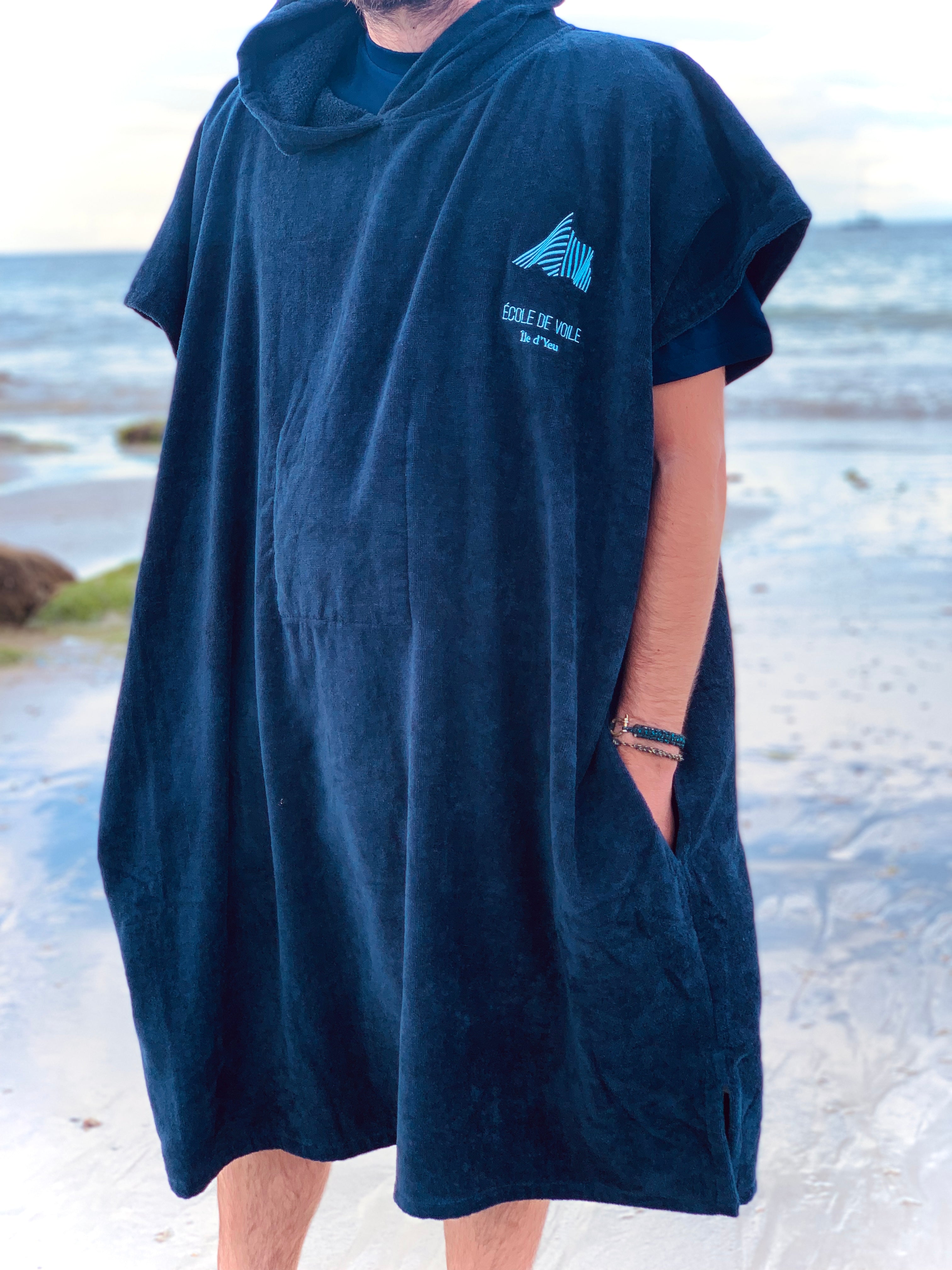 Poncho bleu marine